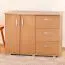 Kommode Kebumen 28, Farbe: Erle - Abmessungen: 79 x 108 x 40 cm (H x B x T)