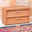 Sitzbank mit Stauraum / Schuhschrank Pamanukan 20, Farbe: Erle - Abmessungen: 48 x 90 x 36 cm (H x B x T)
