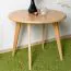 Couchtisch Eiche massiv natur Aurornis 78 (rund) - Abmessungen: 60 x 60 x 50 cm (B x T x H)