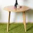 Couchtisch Eiche massiv natur Aurornis 78 (rund) - Abmessungen: 60 x 60 x 50 cm (B x T x H)