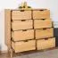 Kommode Eiche massiv natur Aurornis 36 - Abmessungen: 104 x 96 x 40 cm (H x B x T)