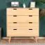 Kommode Eiche massiv natur Aurornis 33 - Abmessungen: 104 x 96 x 40 cm (H x B x T)