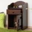 Nachtkommode Kiefer massiv Vollholz Walnussfarben Junco 131 - Abmessung 65 x 40 x 35 cm (H x B x T)