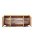 Schlichte Kommode Illgau 01, Cremona - Hellbraun, 90 x 200 x 38 cm, mit 4 Türen und 6 Fächern, Push-to-open System, hochwertig verarbeitet, Soft Close System