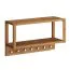 Garderobe | Massivholz | Eichenholz geölt | 7 Haken | mit Ablage | Farbe: Eiche | 63 x 22 x 36 cm | Seille 20