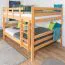 Etagenbett 160 x 190 cm für Erwachsene "Easy Premium Line" K24/n, Kopf- und Fußteil gerade, Buche Massivholz Natur lackiert, teilbar