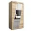 Schiebetürenschrank / Kleiderschrank Guajara 01 mit Spiegel, Farbe: Eiche Sonoma - Abmessungen: 200 x 100 x 62 cm (H x B x T)