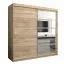 Schiebetürenschrank / Kleiderschrank Aizkorri 05A mit Spiegel, Farbe: Eiche Sonoma - Abmessungen: 200 x 200 x 62 cm (H x B x T)