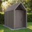 Gartenhütte aus massiver Fichte | 1 Fenster | Grau-Braun | Grundfläche: 4,64 m² | Skandinavischer Style | Satteldach | Malmö 24 | Außenmaße: 162,4 x 285,7 cm