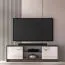 TV-Unterschrank Mackenzie 06 | Farbe: Eiche Dunin / Kaschmir Hochglanz | Maße: 104 x 40 x 85 cm | Griffe: Metall | 2 Türen | ABS-Kanten | Soft-Close