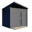 Gartenhaus 2,97 x 2,34 Meter (inkl. Dach) | Anthrazit | Pultdach Abbildung