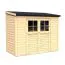 Gartenhaus 1,21 x 2,44 Meter (inkl. Dach) | Natur | Pultdach Abbildung