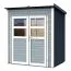 Holz-Gartenhaus 1,39 x 1,91 Meter (inkl. Dach) | Grau | Pultdach Abbildung