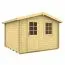 Gartenhaus 3,5 x 3,2 Meter (inkl. Dach) | Natur | Satteldach | 28 mm Blockbohlen Abbildung
