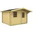 Holz-Gartenhaus 4,1 x 3,94 Meter (inkl. Dach) | 1 Fenster | 40 mm Blockbohlen |natur unbehandelt | Satteldach | inkl. Fußboden | aus nordischer Fichte Abbildung