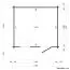Holz-Gartenhaus 4,1 x 3,94 Meter (inkl. Dach) | 1 Fenster | 40 mm Blockbohlen |natur unbehandelt | Satteldach | inkl. Fußboden | aus nordischer Fichte Abbildung