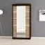 120 cm breiter Kleiderschrank mit 2 Türen | 5 Fächer | Farbe: Schwarz Abbildung