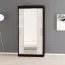 120 cm breiter Kleiderschrank mit 2 Türen | 5 Fächer | Farbe: Weiß / Schwarz Abbildung