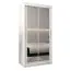 100 cm breiter Kleiderschrank mit 5 Fächern und 2 Türen | Farbe: Weiß Abbildung