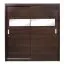 150 cm breiter Schiebetürenschrank mit 2 Türen | 6 Fächer | Kleiderstange | Farbe: Wenge-Optik Abbildung