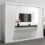 Großer 250 cm breiter Kleiderschrank mit 3 Türen | 10 Fächer | Farbe: Weiß Abbildung