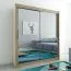 180 cm breiter Schiebetürenschrank mit 2 Türen | 10 Fächer | 2 Kleiderstangen | Farbe: Sonoma Eiche Abbildung