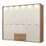 Großer 272 cm breiter Kleiderschrank mit 6 Türen, 7 Fächern und 2 Schubladen | Farbe: Beige | Tiefe: 56 cm Abbildung