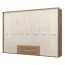 272 cm breiter Kleiderschrank mit 7 Türen, 8 Fächern und 2 Schubladen | Farbe: Beige | Tiefe: 56 cm Abbildung