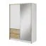 Kleiderschrank | 2 Türen | 1 Kleiderstange | 2 Schubladen | 6 Fächer | 5 Einlegeböden | 154 cm breit | MDF Abbildung