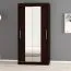 100 cm breiter Schiebetürenschrank mit 2 Türen | 5 Fächer | 2 Kleiderstangen | Farbe: Schwarz Abbildung
