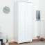 Kleiderschrank Hochglanz, Farbe: Weiß / Weiß - Abmessung: 209 x 80 x 38 cm (H x B x T) Abbildung
