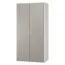 Garderobenschrank mit LED, Farbe: Weiß / Grau - Abmessungen: 187 x 93 x 57 cm (H x B x T) Abbildung