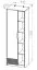 Regal mit genügend Stauraum Mackinac 04, ABS-Kantenschutz, 10 Fächer, Farbe: Weiß / Eiche / Grafit matt, Griffe: Metall, Maße: 196 x 64 x 40 cm, mit Soft-Close-System