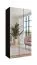 Schlafzimmerschrank mit Spiegel | Farbe: Schwarz | 1 Fach | 1 Kleiderstange | Soft-Close-Funktion | ABS-Kanten | Griffe: Schwarz | Maße: 100 x 52 x 202 cm | Kleiderschrank