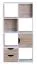 Vielseitiges Regal, Farbe: Weiß / Sonoma Eiche - Abmessungen: 120 x 60 x 29 cm (H x B x T), mit 2 Schubladen & Türfach