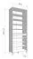 Garderobenschrank | 4 Drehtüren | 9 Fächer | Farbe: Kaschmir | viel Stauraum | ABS-Kanten | Maße: 80 x 40 x 205,5 cm | für den Eingangsbereich