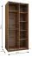 Kleiderschrank / Schiebetürenschrank | 6 Einlegeböden | 245,5 x 120 x 64 | 2 Kleiderstangen | 2 Schiebetüren | 6 Fächer | Farbe: Eiche Artisan | Soft-Close