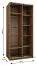 Kleiderschrank / Schiebetürenschrank | 245,5 x 100 x 64 cm | Farbe: Schwarz | Spiegel | Soft-Close | 2 Kleiderstangen | 2 Schiebetüren |Spiegel