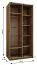 Kleiderschrank / Schiebetürenschrank | 245,5 x 100 x 64 cm | 2 Kleiderstangen | 6 Fächer | Farbe: Kaschmir | 2 Schiebetüren | Soft-Close | Spiegel
