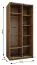 Kleiderschrank / Schiebetürenschrank | Farbe: Weiß | Soft-Close | Spiegel | 2 Schiebetüren | 245,5 x 110 x 64 cm | 6 Fächer | 2 Kleiderstangen