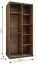 Kleiderschrank / Schiebetürenschrank | Farbe: Kaschmir | 245,5 x 100 x 64 cm | Soft-Close | Spiegel | 2 Schiebetüren | 2 Kleiderstangen | 6 Fächer