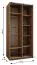 Kleiderschrank / Schiebetürenschrank | Farbe: Eiche Artisan | Soft-Close | Spiegel | 6 Fächer | 2 Kleiderstangen | 2 Schiebetüren | 245,5 x 110 x 64 cm