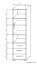Schrank Curug 22, Farbe: Eiche / Buche hell - Abmessungen: 188 x 50 x 34 cm (H x B x T)