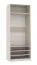 Offener Kleiderschrank | Cabecao 03 | 206 x 80 x 51 cm | Kaschmir | 1 Kleiderstange | 4 Fächer | schlichtes Design | reichlich Stauraum | eckig