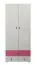 Kleiderschrank Kinderzimmer Rosa / Weiß 190x80x50 cm Abbildung