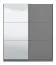 Kleiderschrank / Schiebetürenschrank mit einer Spiegeltür Kule 05, Farbe: Graphitgrau, eine Kleiderstange, sechs Fächer, Maße: 210 x 179 x 62,5 cm