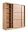Großer Schiebetürenschrank mit einer Kleiderstange Panevo 03, Farbe: Eiche Artisan, sechs Fächer, Maße: 215,5 x 213 x 60 cm, modernes Design