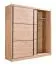 Großer Schiebetürenschrank mit einer Kleiderstange Panevo 03, Farbe: Eiche Artisan, sechs Fächer, Maße: 215,5 x 213 x 60 cm, modernes Design