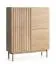 Wohnzimmer Komplett - Set A Acrab, 5-teilig, Eiche Cremona, geriffelte Fronten, Push-to-open Funktion, Japandi-Design, ABS Kantenschutz