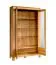 Zwei Türige Vitrine Balsa 01, genügend Stauraum, Natur, Eiche teilmassiv, sehr geräumige Fächer, 206 x 120 x 47 cm, mit drei Glaseinlegeböden